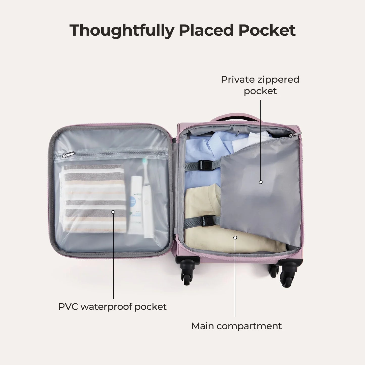 Bagsmart 16" Personal Item Carry on Luggage