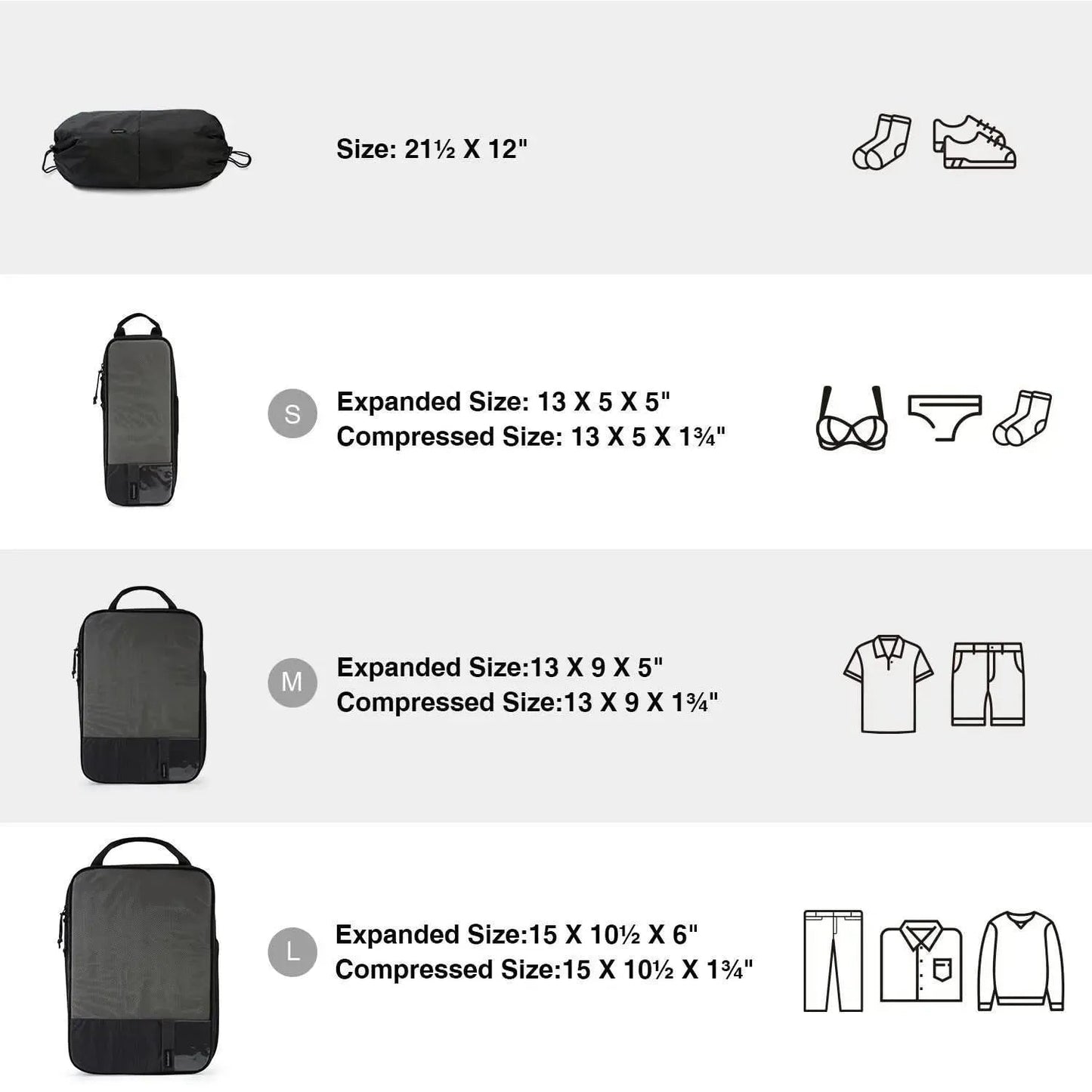 Compression Packing Cubes