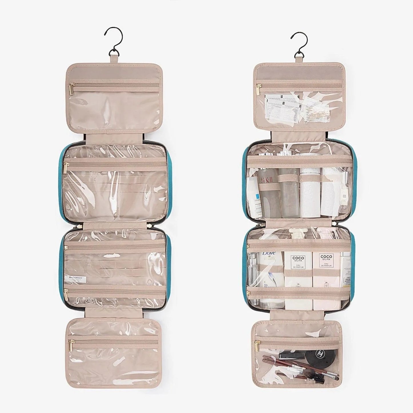 Bonchemin Teal The Space Saver Toiletry Bag