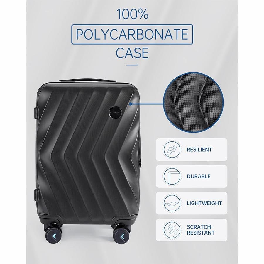 Globetrotter 20" Hardside Rolling Carry-on Stylish Suitcase