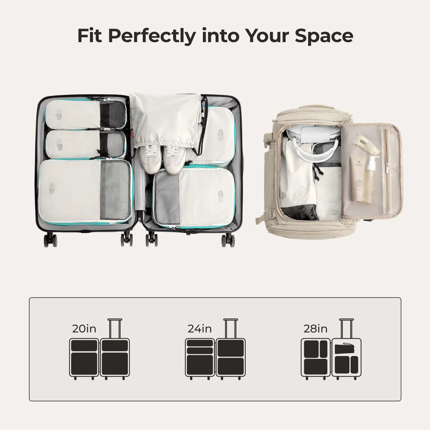 Getaway & Packing Cubes Set