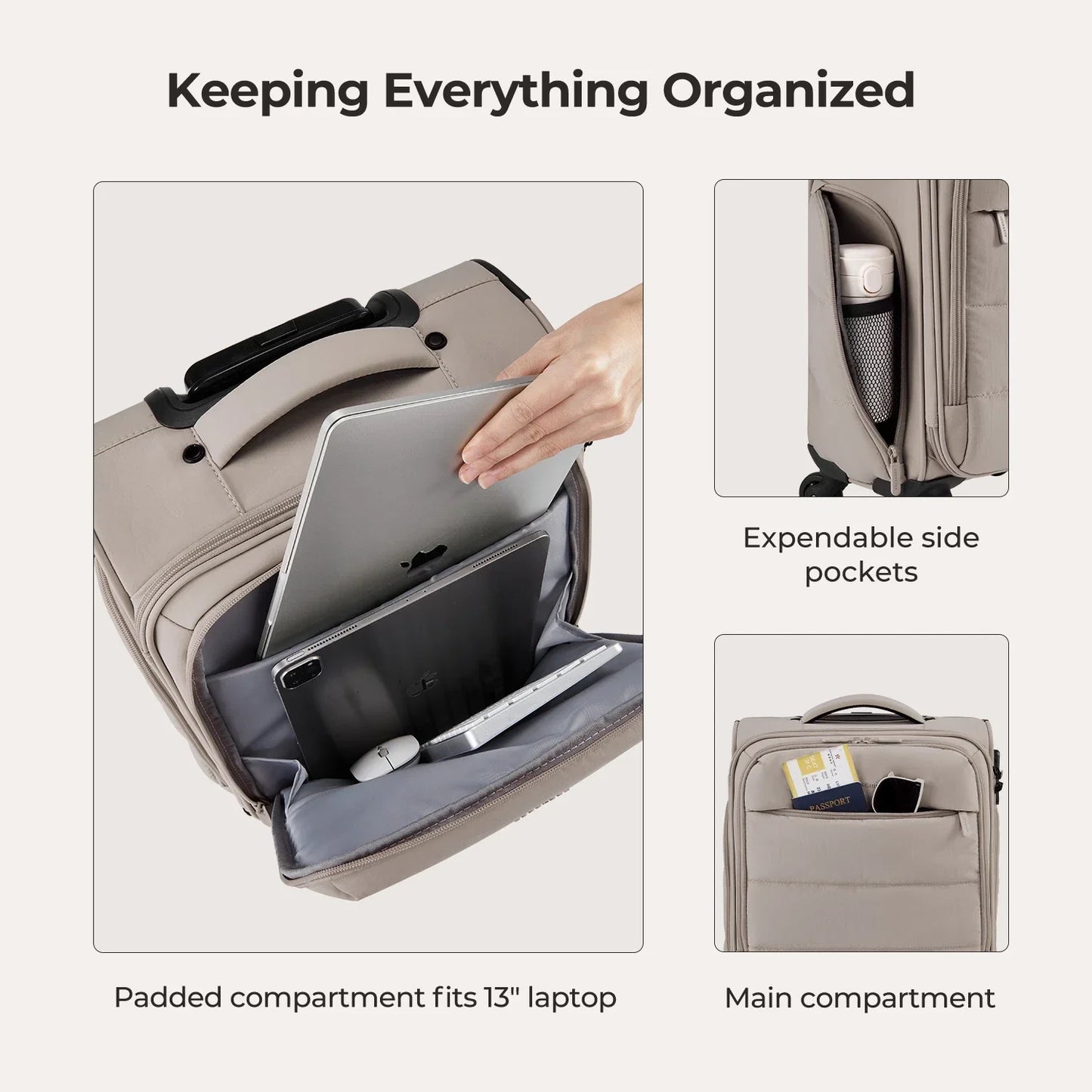 Bagsmart 16" Personal Item Carry on Luggage