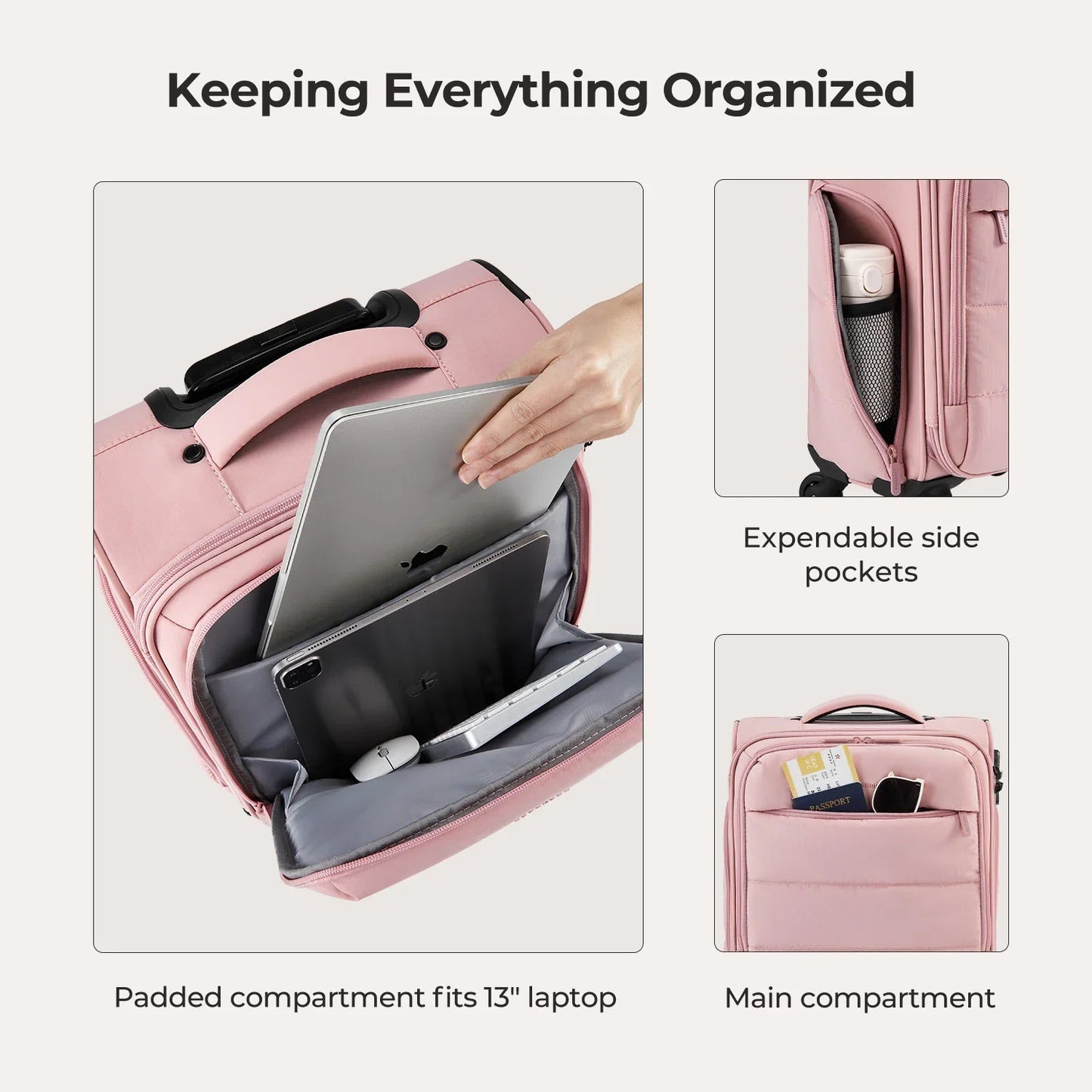 Bagsmart 16" Personal Item Carry on Luggage