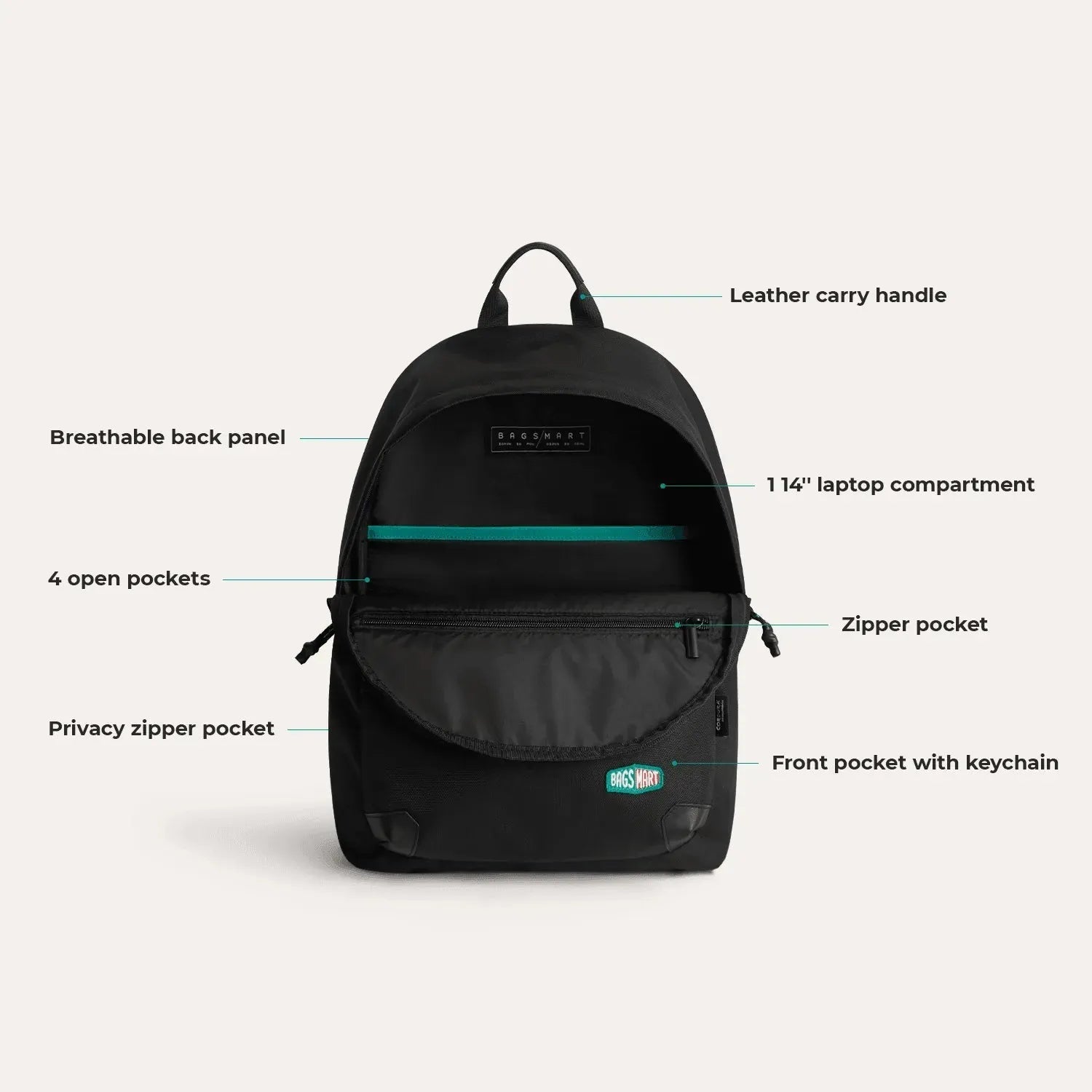 (FREE GIFT）Cordura® Campus Backpack with Laptop Sleeve