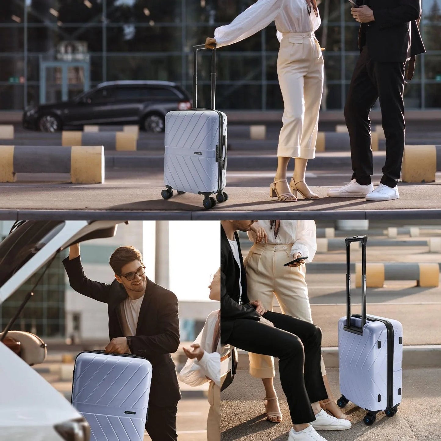 Daren 16-20 Inch Lightweight Hardside Carry-On Suitcase