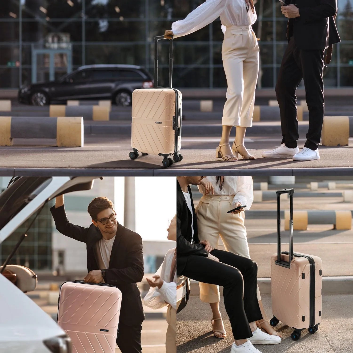 Daren 16-20 Inch Lightweight Hardside Carry-On Suitcase