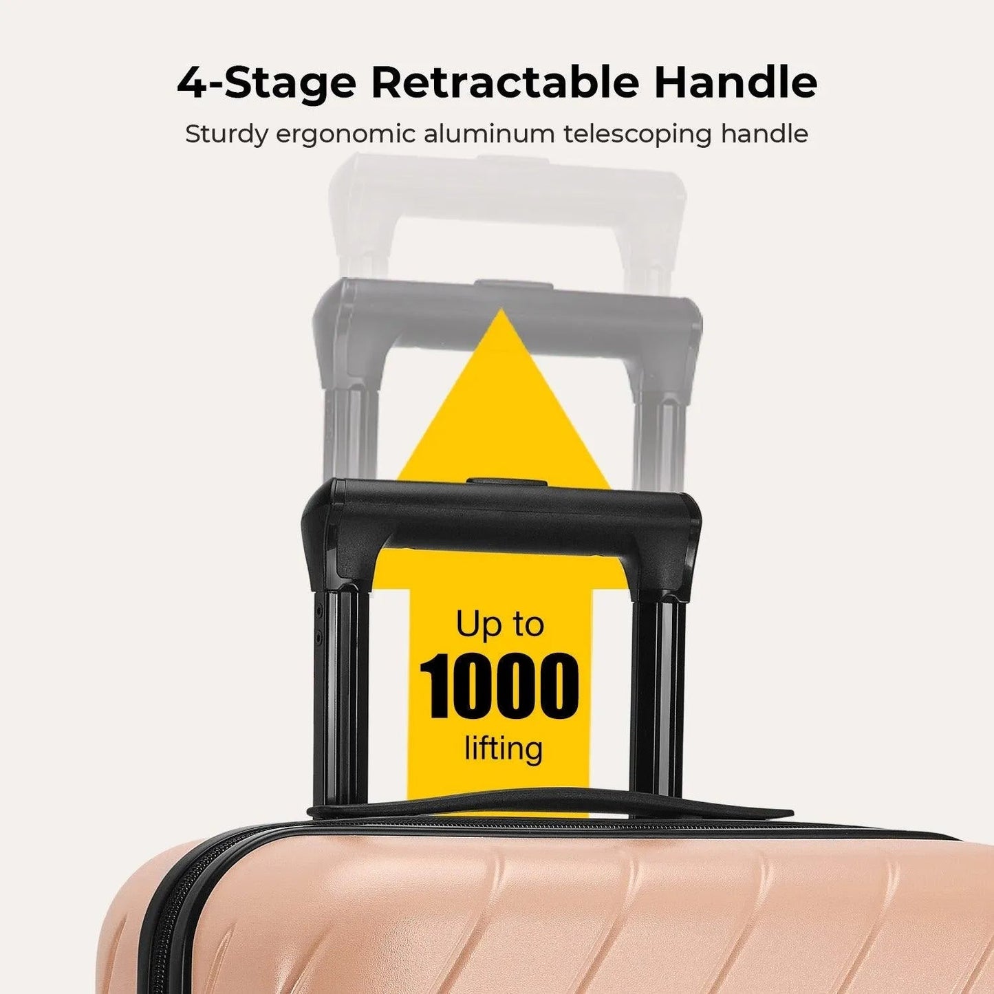 Daren 16-20 Inch Lightweight Hardside Carry-On Suitcase