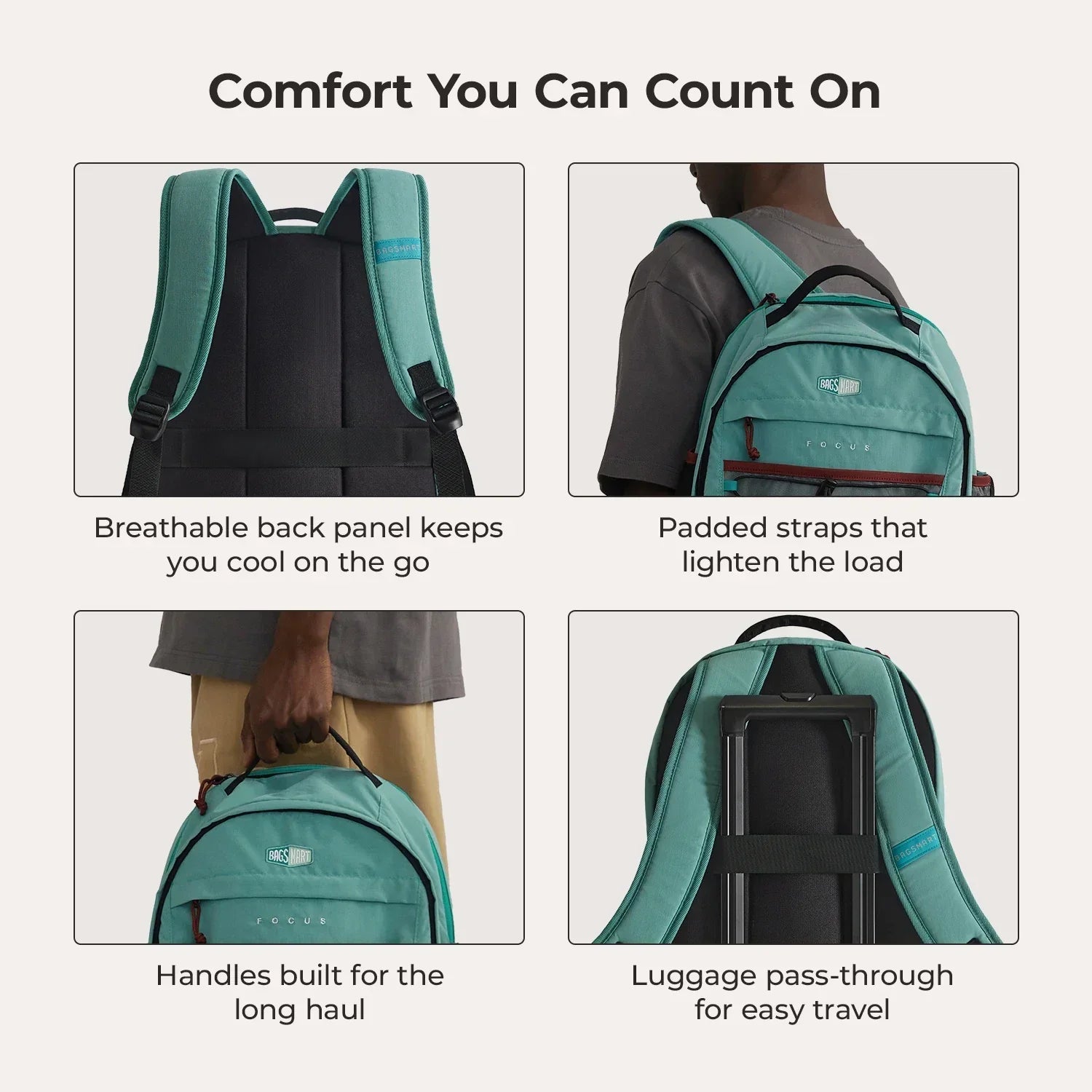 Focus 15.6" Laptop Backpack
