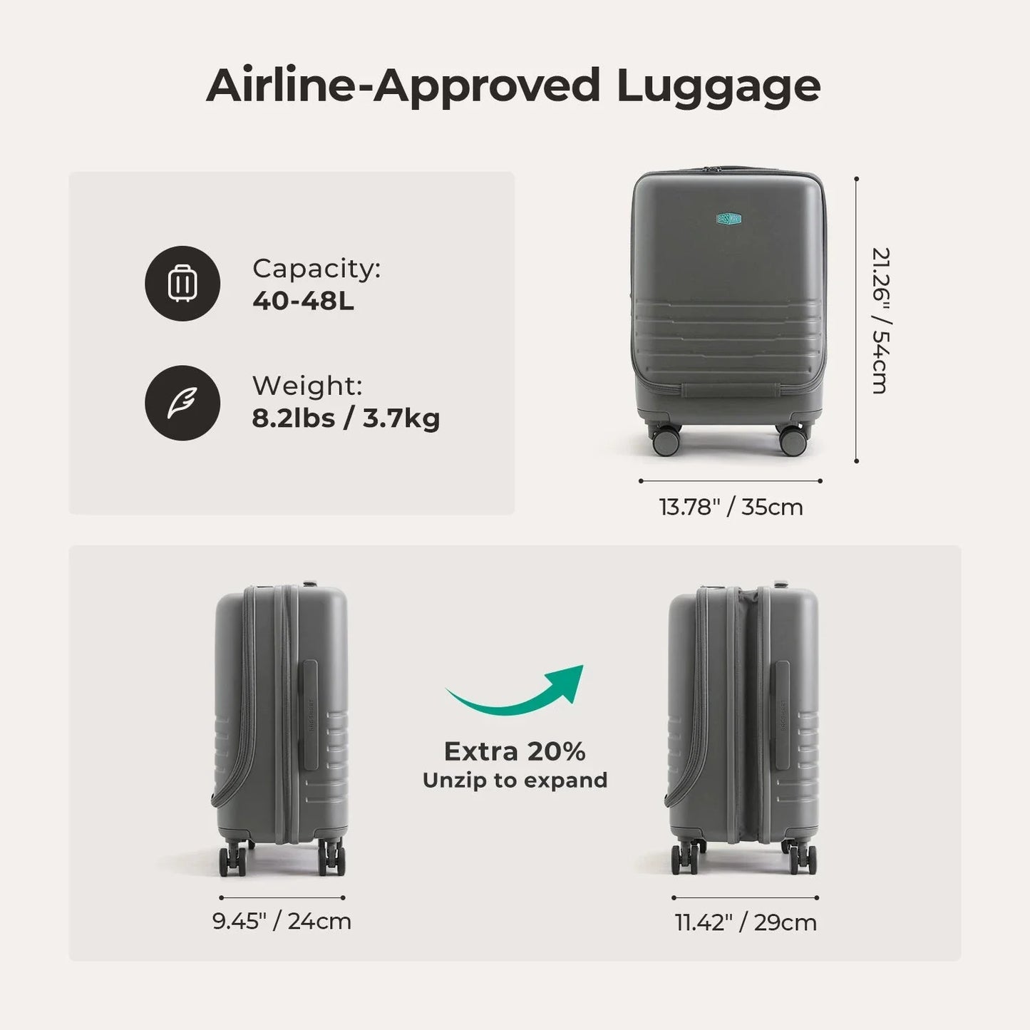 Getaway 20'' Carry-on: Front-Opening