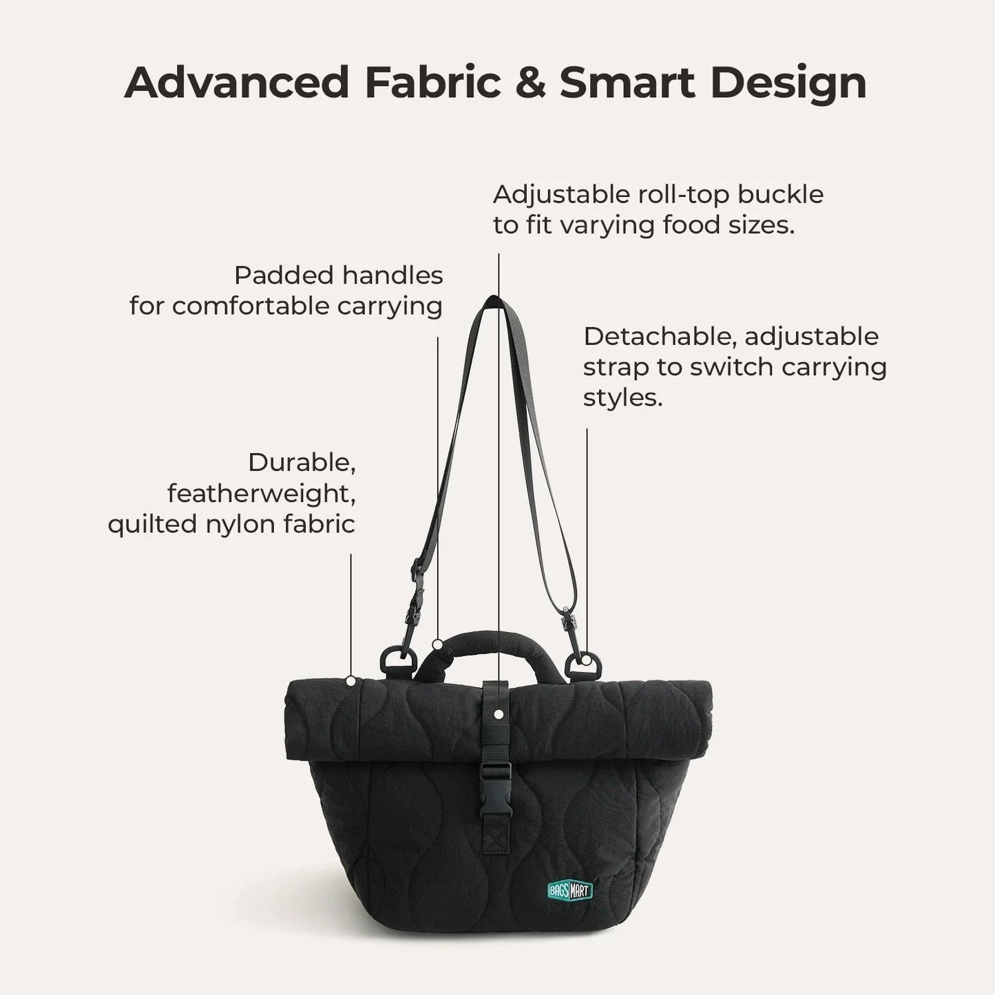 (FREE GIFT) Paz Roll Top Lunch Bag