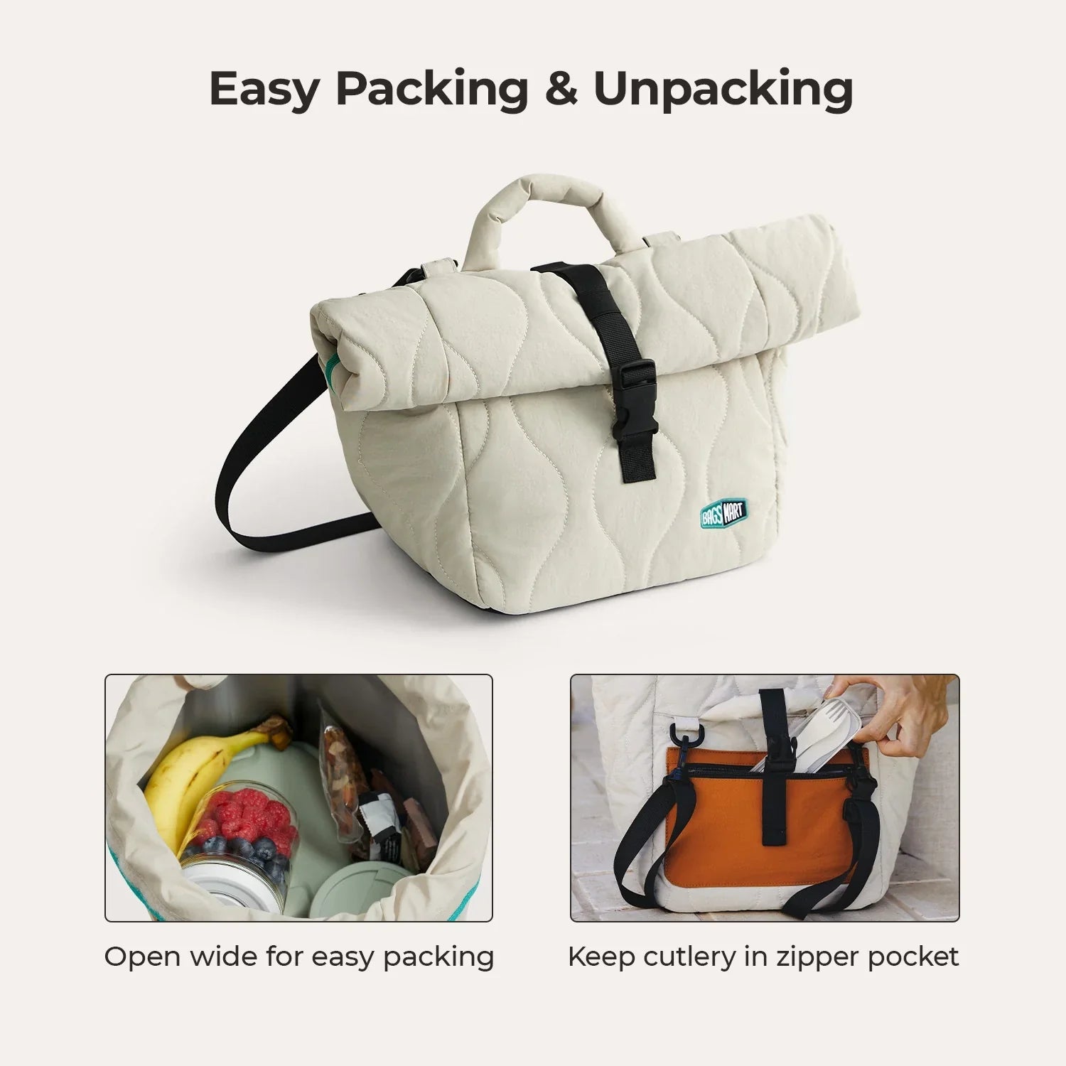 Paz Roll Top Lunch Bag