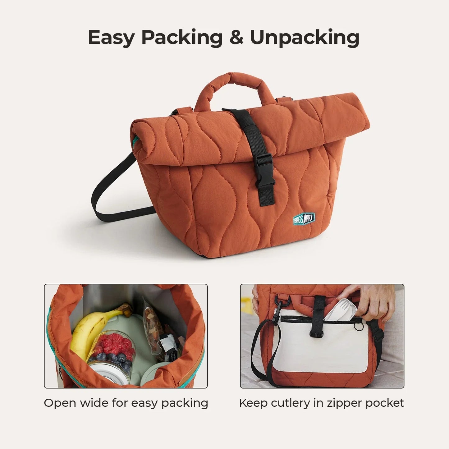 Paz Roll Top Lunch Bag