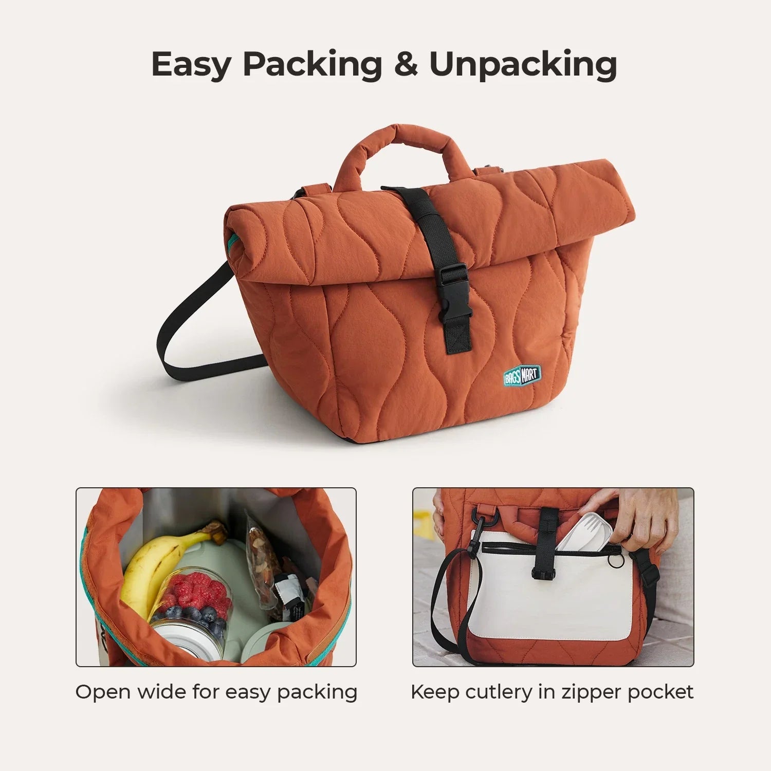 Paz Roll Top Lunch Bag