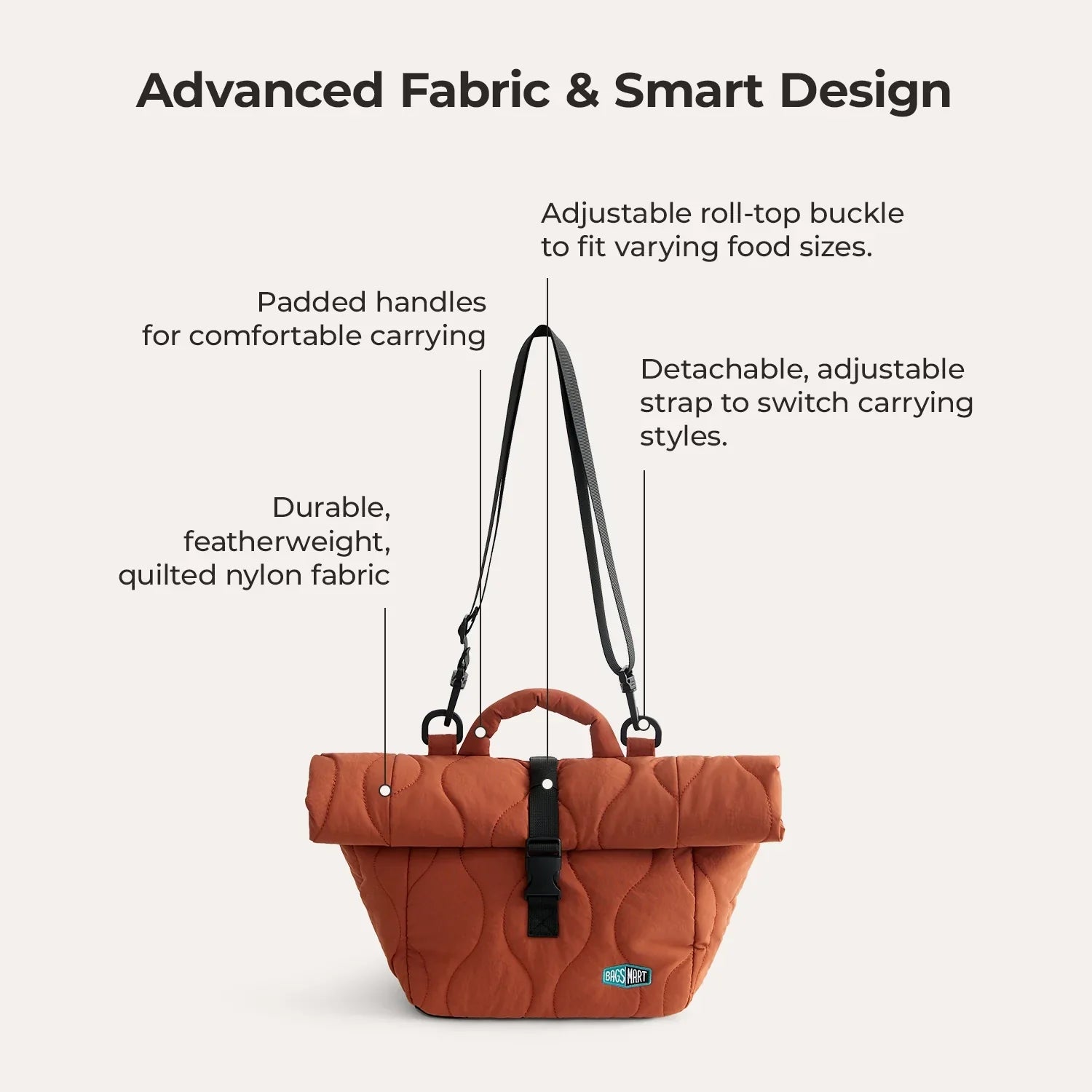 Paz Roll Top Lunch Bag