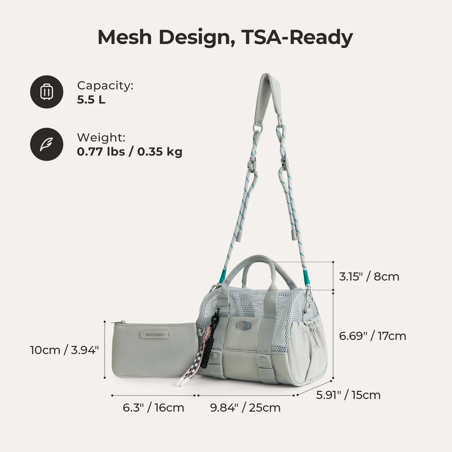 REIKI 5.5L Mesh Mini Duffle