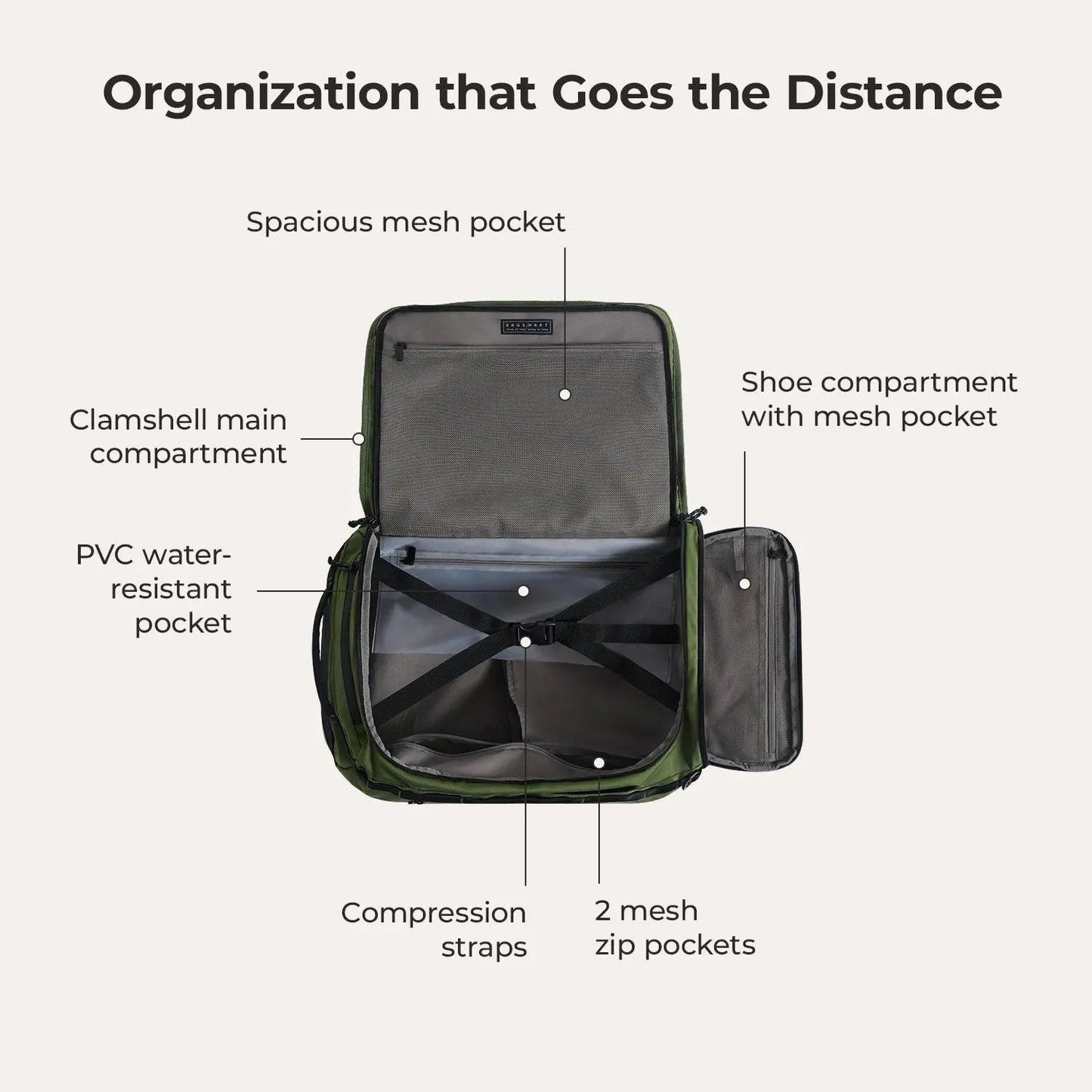 Paz 43L Duffle Backpack