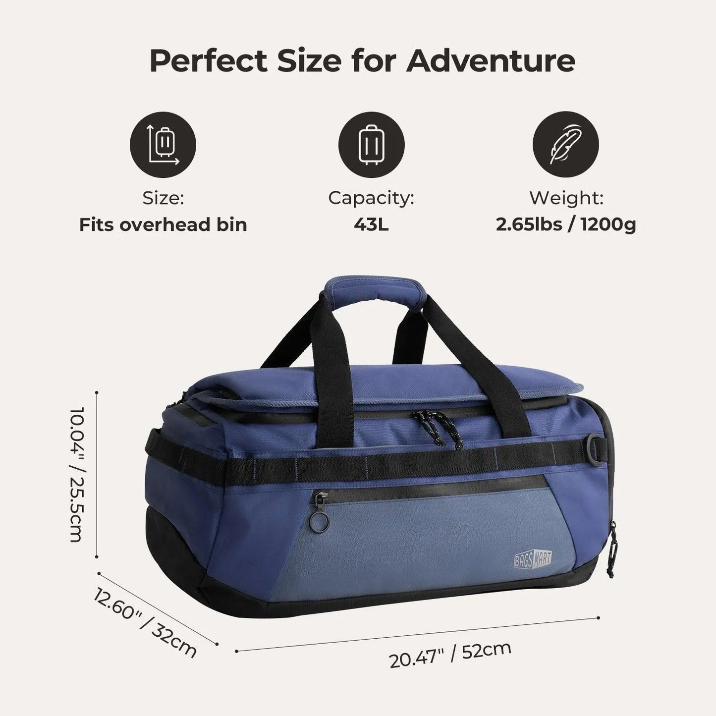 Paz 43L Duffle Backpack