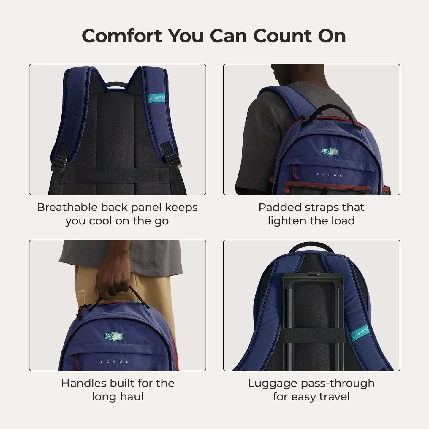 Focus 15.6" Laptop Backpack