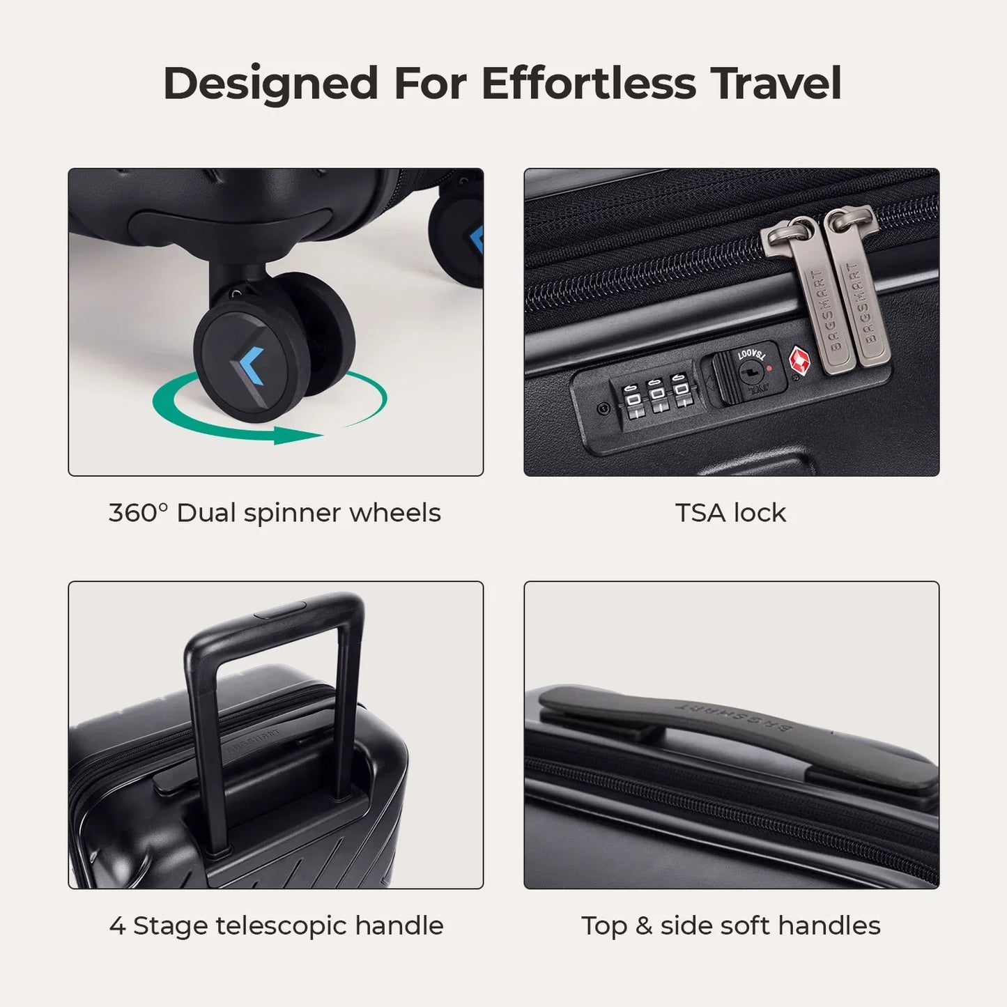 Daren 16-20 Inch Lightweight Hardside Carry-On Suitcase